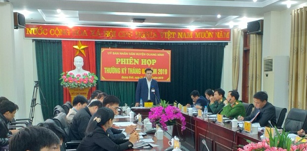 Quang Bình tổ chức phiên họp thường kỳ UBND tháng 02/2019